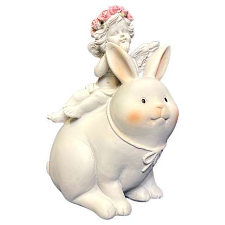 Figurine d'Ange avec son lapin