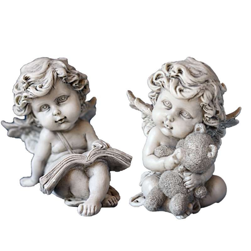 Deux Anges Gris Lecture et Nounours