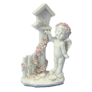 Figurine Ange Oiseaux et Campagne