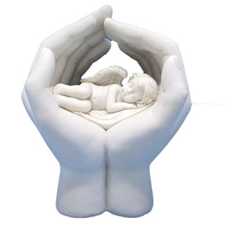 Statuette Ange dans 2 mains
