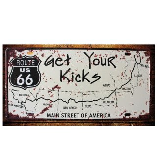 Plaque Rétro "Get your Kicks"