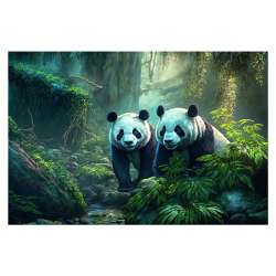 Plaque Décoration Murale Pandas