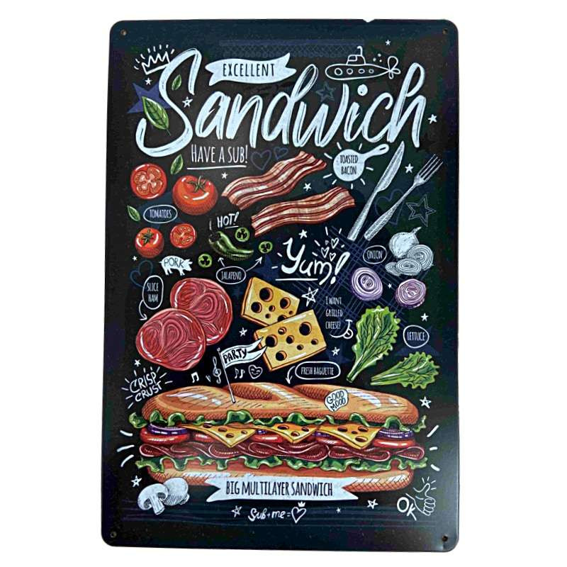 Plaque Décoration Murale Sandwich