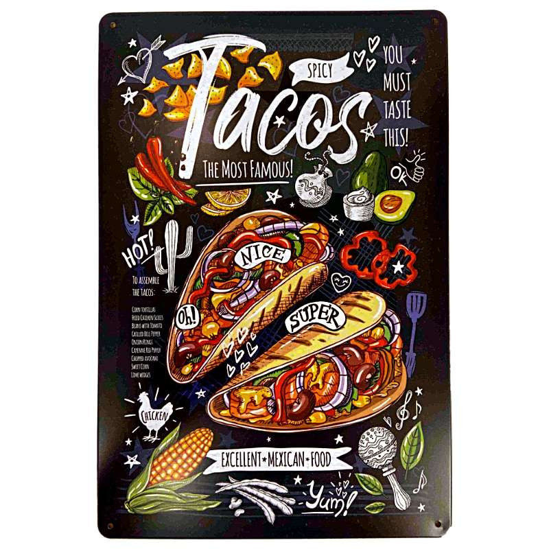 Plaque Décoration Murale Tacos