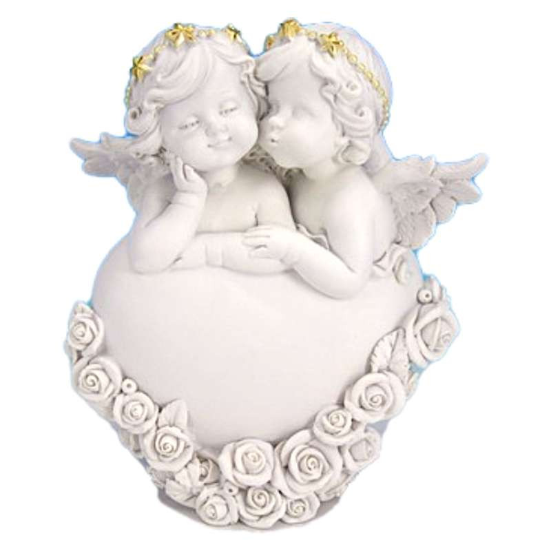 Figurine Ange Amoureux avec leur coeur