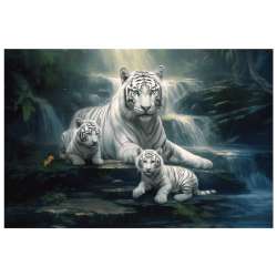 Plaque Décoration Murale Tigres Blancs
