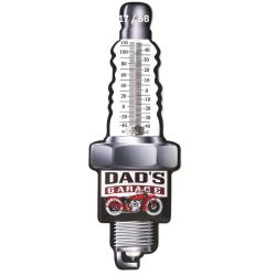Plaque Metal Thermomètre Dads Garage 45cm