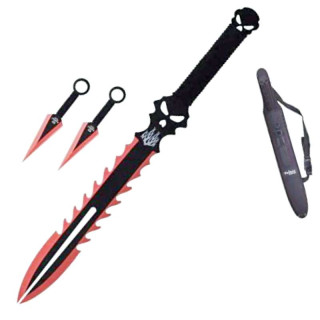 Réplique Epée Ninja et 2 Kunais de lancers Ninjas