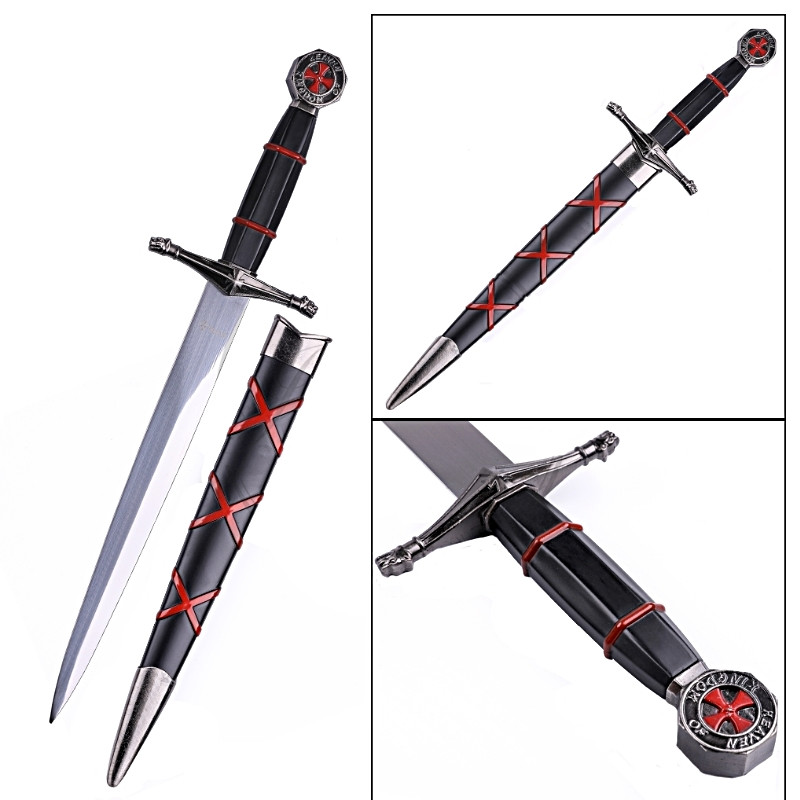 Dague Templier Rouge et Noir