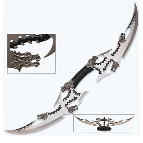 couteau double lame dragon dagues