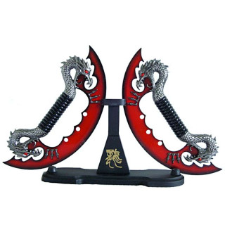 Dague Couteaux Dragons Rouge lames decorations