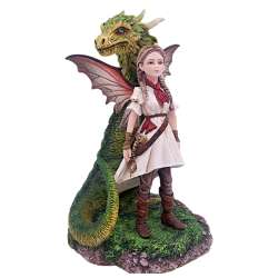 Statuette Fée Elfe avec Dragon