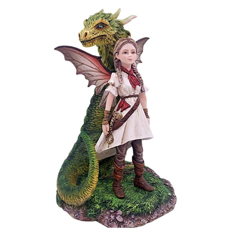 Statuette Fée Elfe avec Dragon