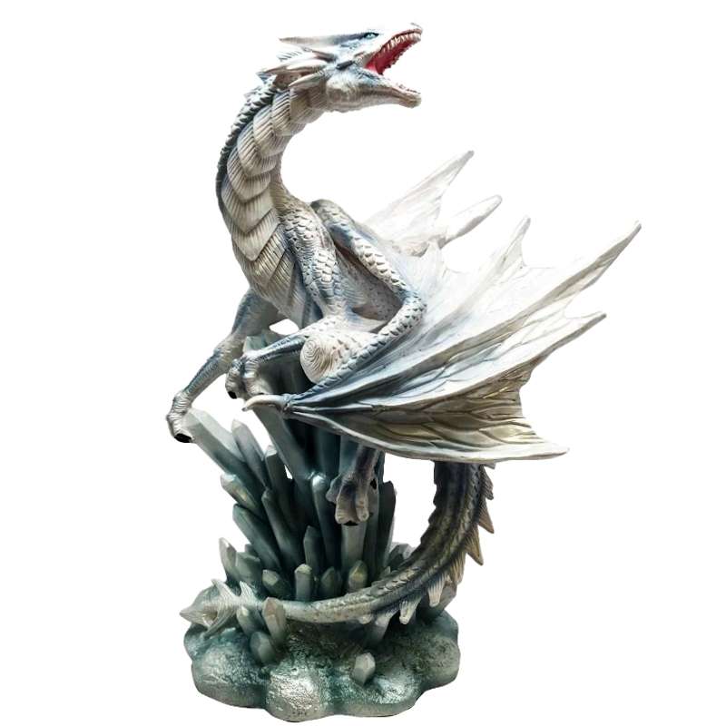 Statue Dragon White Ice