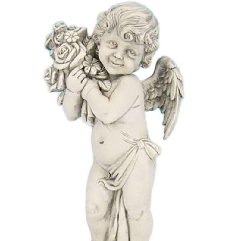 Statue d'ange avec des Fleurs