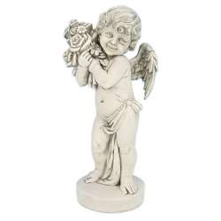 Statue d'ange avec des Fleurs