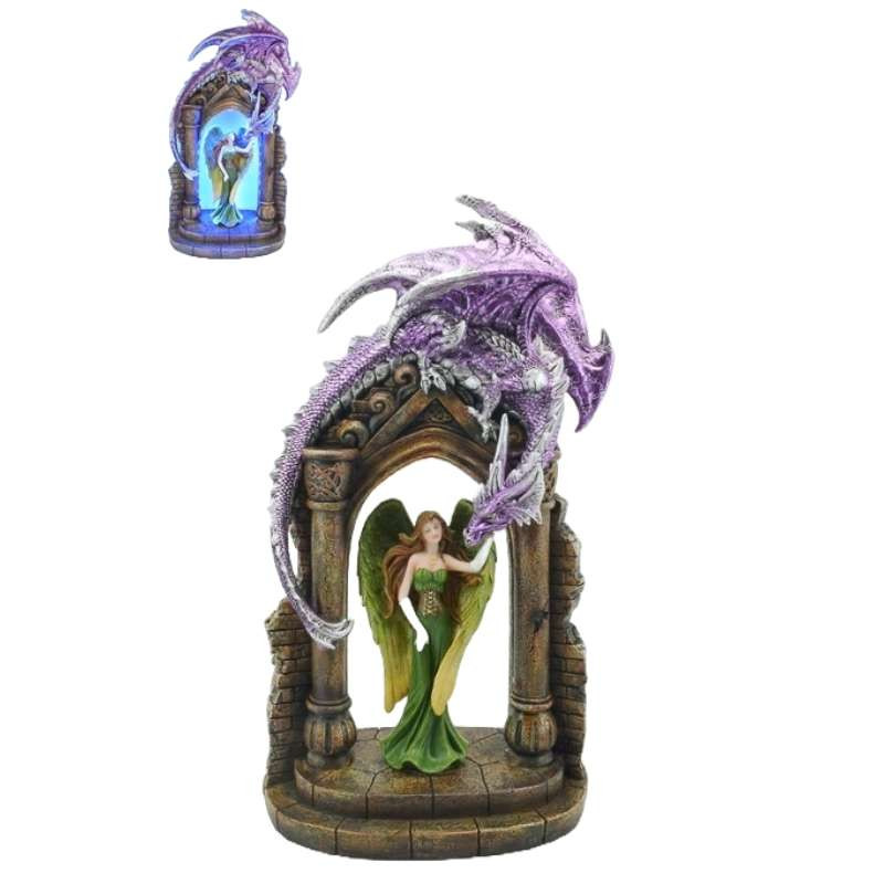 Statue Dragons Lumineux Maor