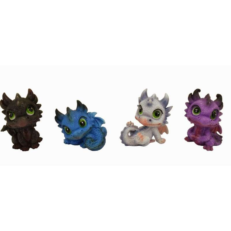 4 Figurines Dragons Choupy