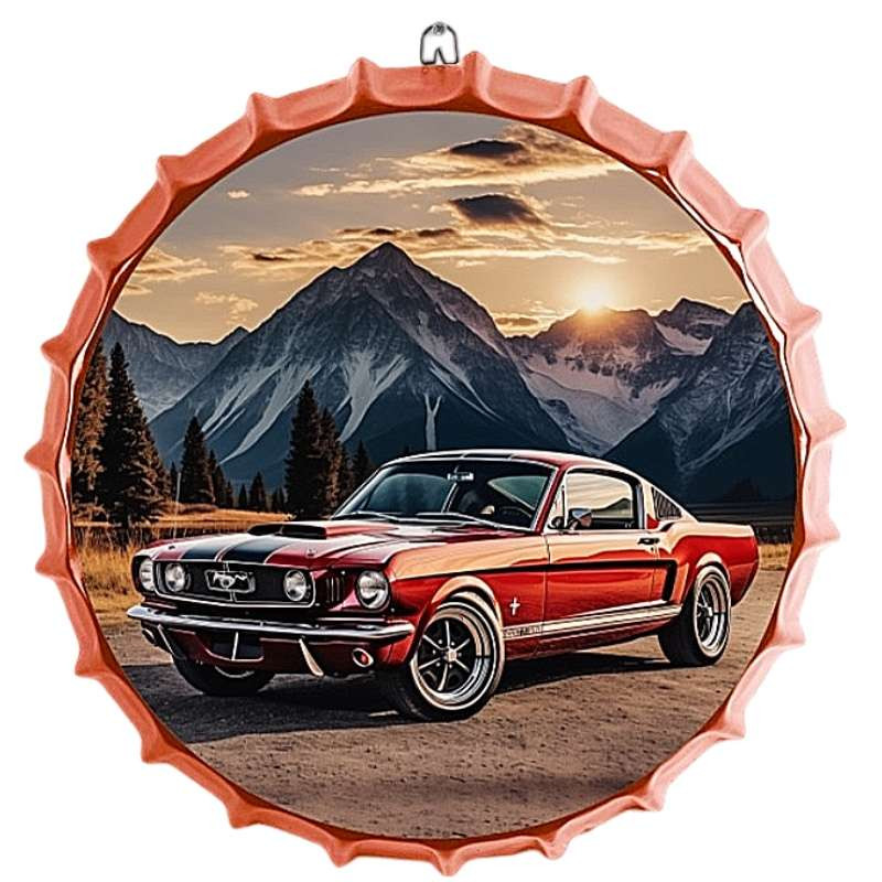 Capsule Décoration Ford Mustang Rouge