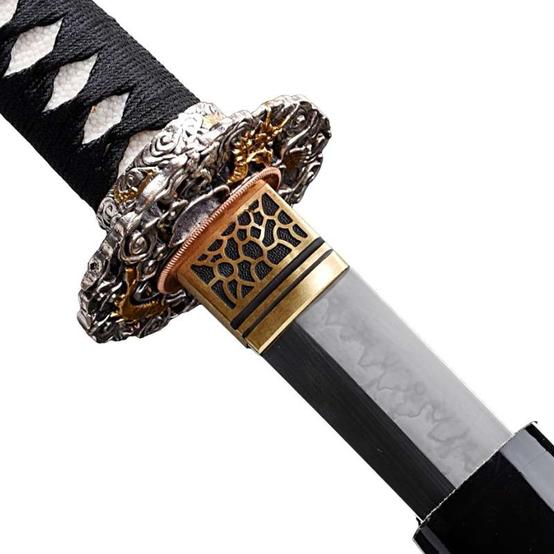 Katana Premium Forgé T10 Rouge et noir