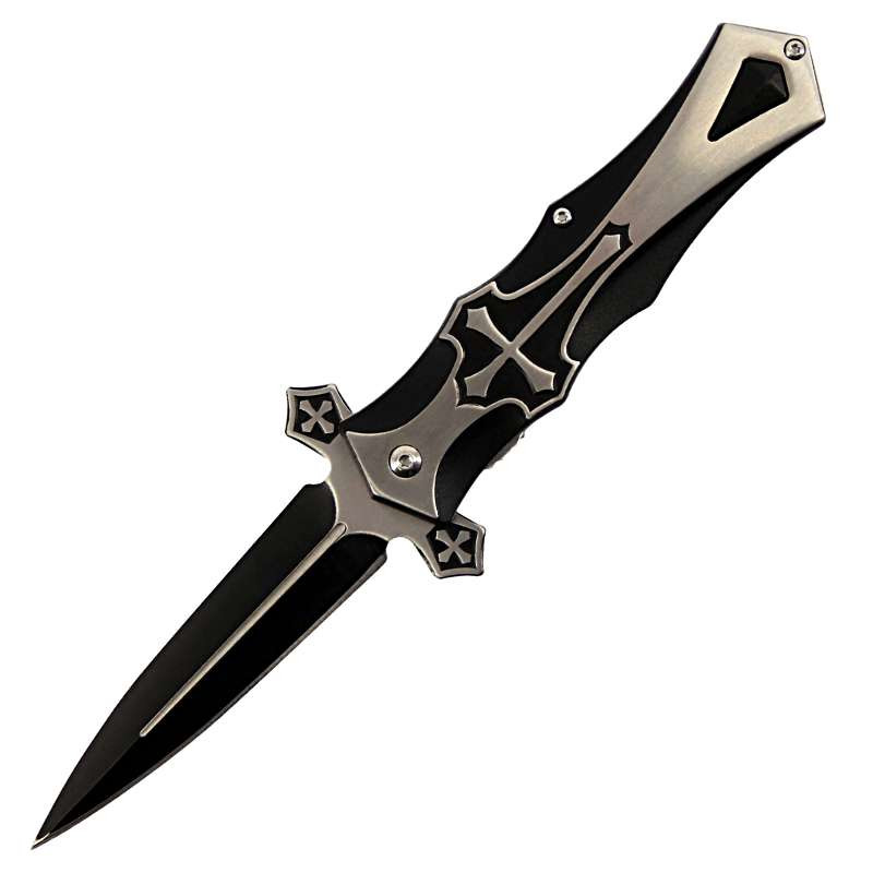 Couteau Templiers Pliable Noir