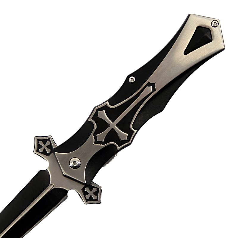 Couteau Templiers Pliable Noir