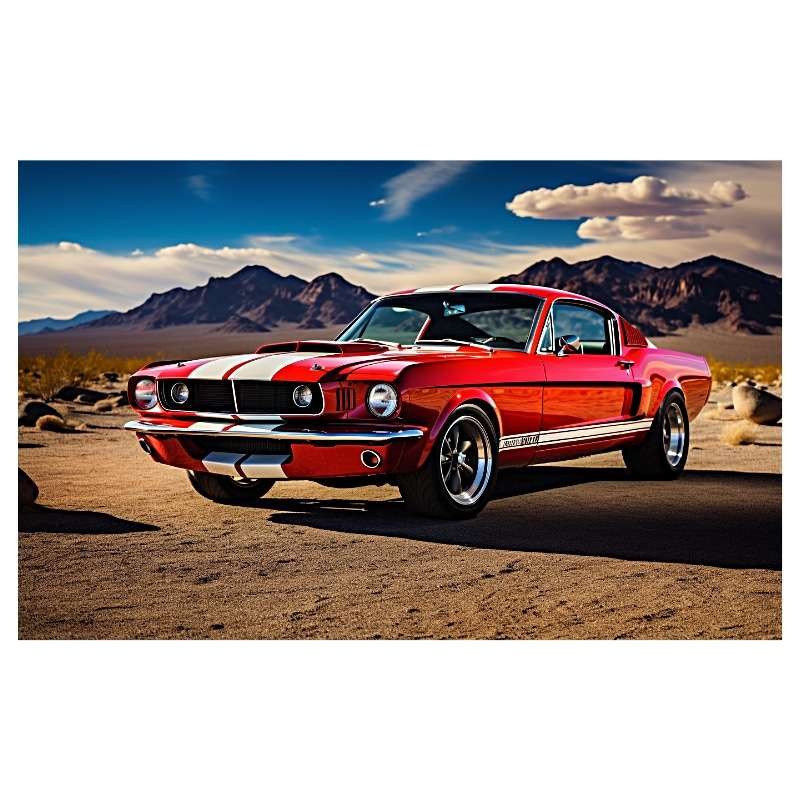 Plaque Rétro Ford Mustang Nevada