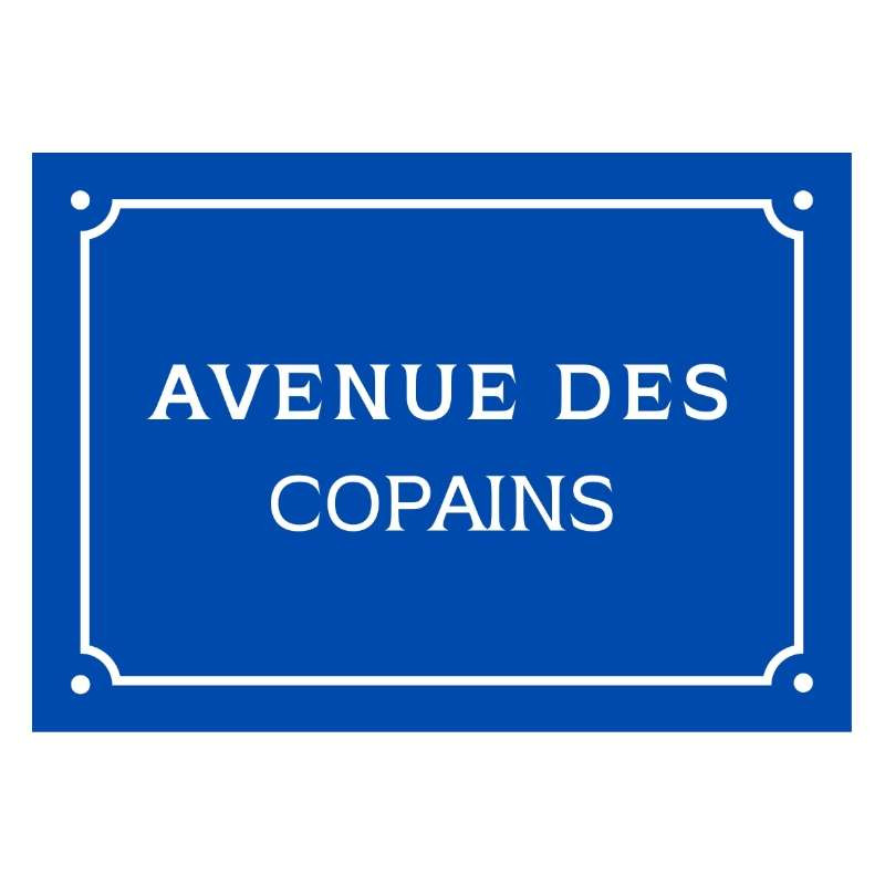 Plaque Rétro "Avenue des Copains"