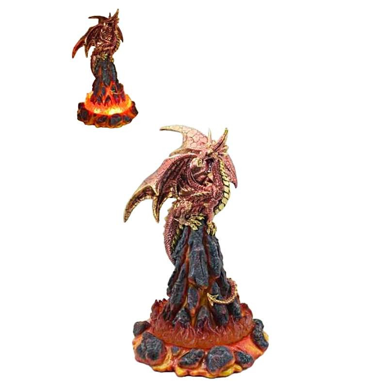 Statue Dragon Lumineux "Beauté du Feu"