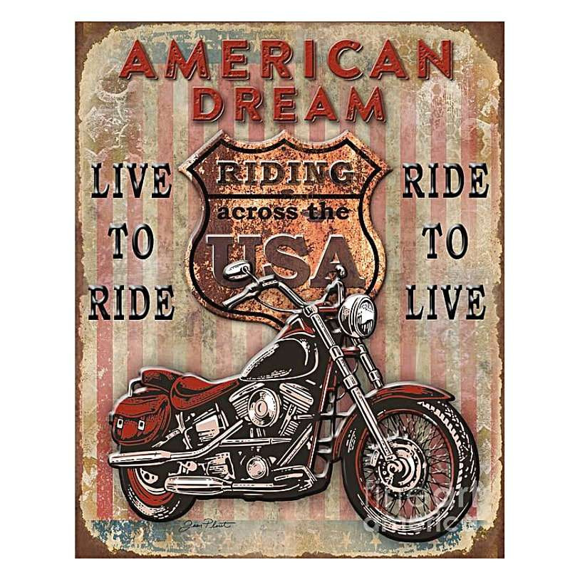 Plaque Rétro American Dream