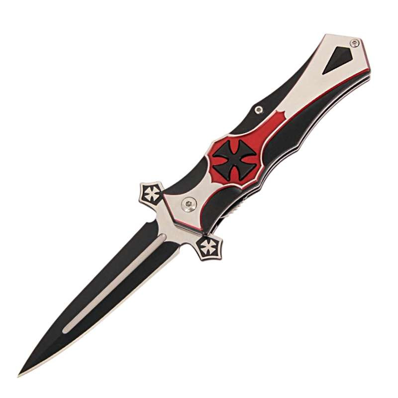 Couteau Templier Blanc et Rouge