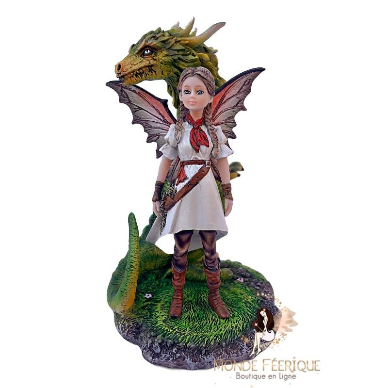 Statuette Fée Elfe avec Dragon