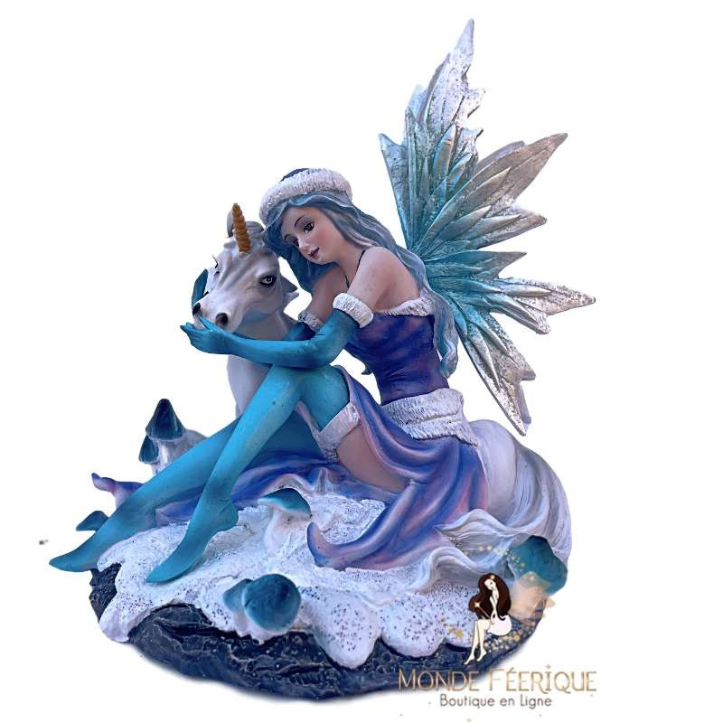 FIGURINE fée avec licorne