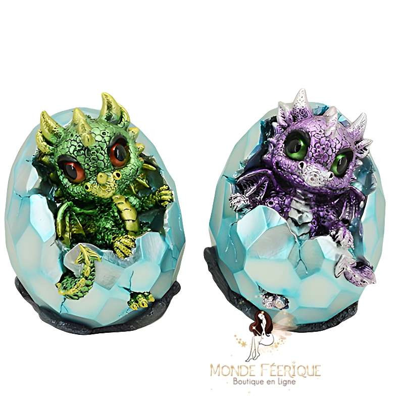 2 Dragons Oeuf Bleuté