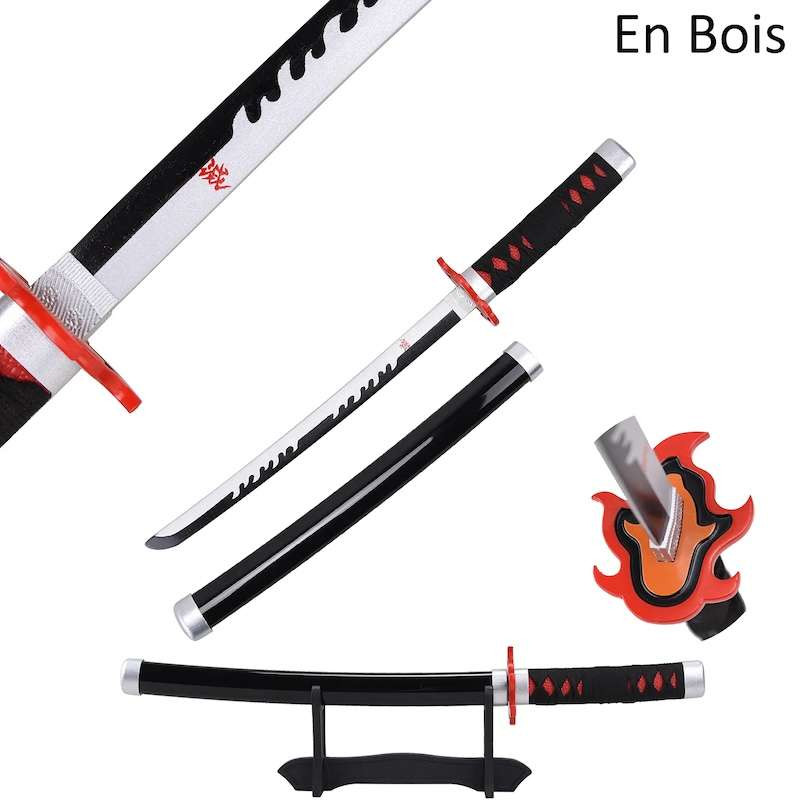 Mini Katana en bois Tanjirō Kamado