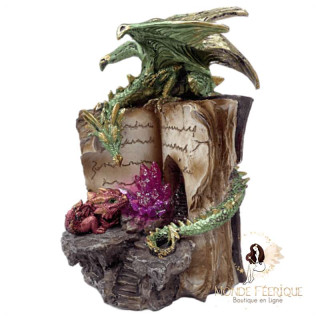 Statuette Dragon "Livre des Oracles"