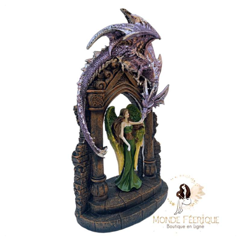 Statue Dragons Lumineux Maor