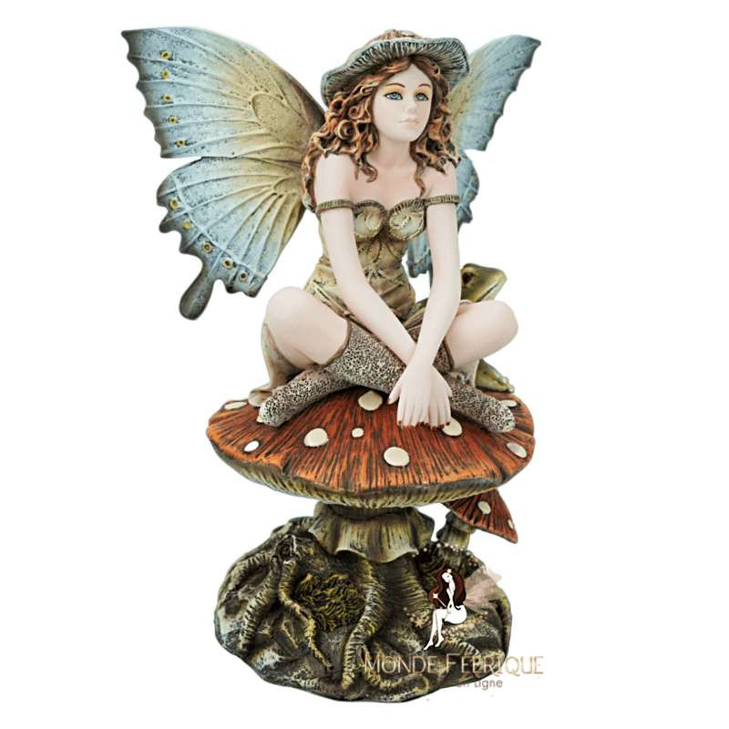 Figurine Fée des Bois – Assise sur champignon