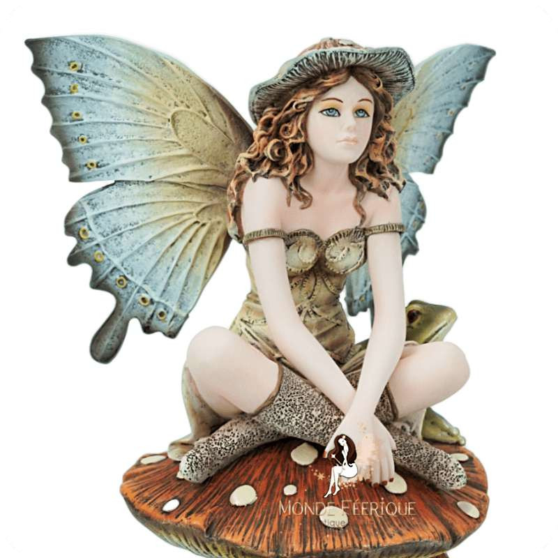 Figurine Fée des Bois – Assise sur champignon