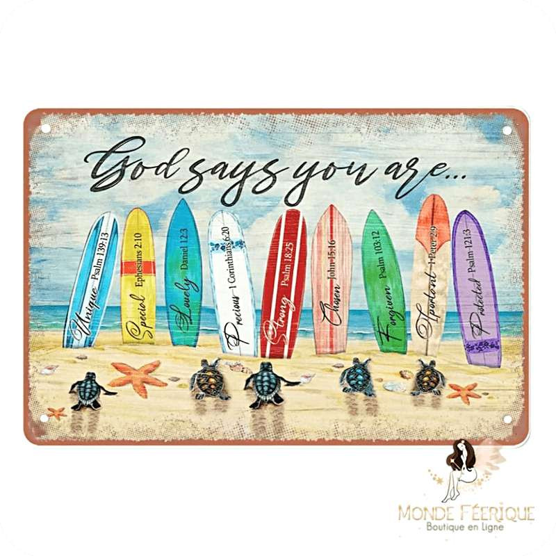 Plaque plage – planches de surf
