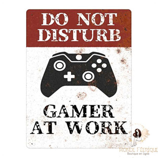 Plaque métal Do Not Disturb – Gamer at Work