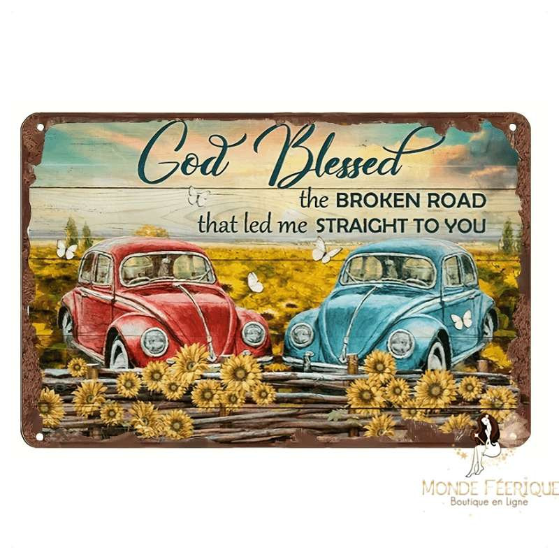 Plaque vintage – Voitures coccinelles