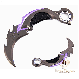 Couteau Fantasy Karambit double lame incurvée