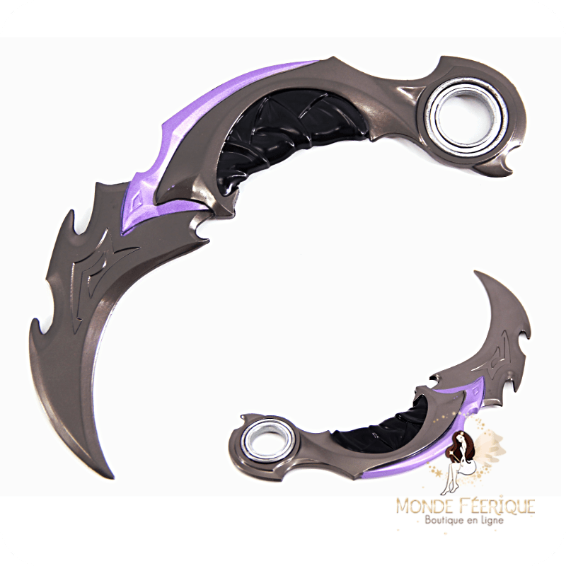 Couteau Fantasy Karambit double lame incurvée