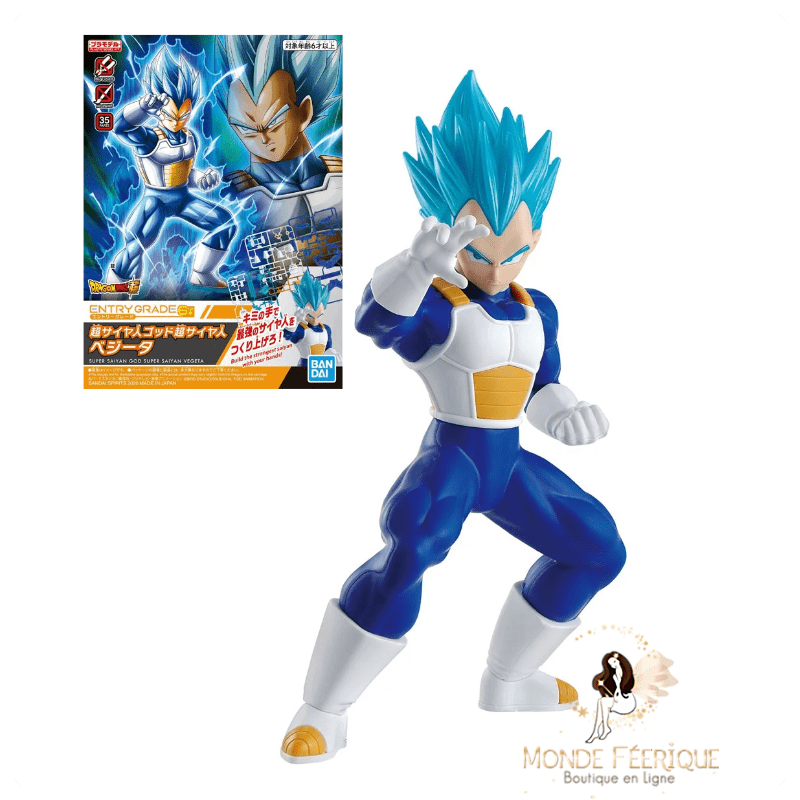 Figurine Dragon Ball Vegeta Super Saiyan Blue 15 cm – Maquette à monter