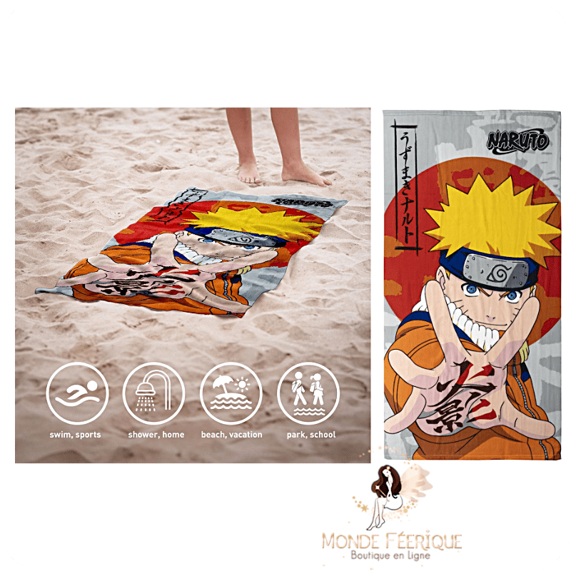 Serviette Naruto 70x140 cm – Serviette de plage manga