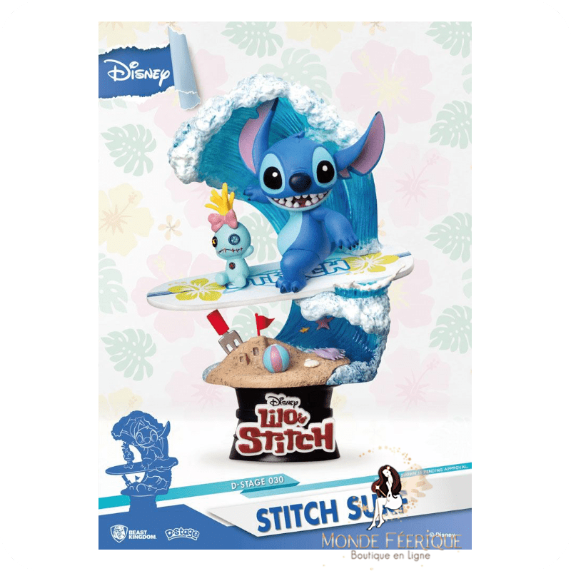 Figurine Stitch Surf – Collection Lilo & Stitch Disney