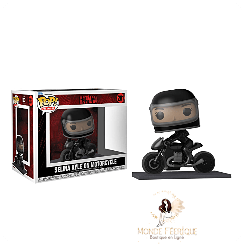 Figurine Funko Pop Selina Kyle en Moto - The Batman