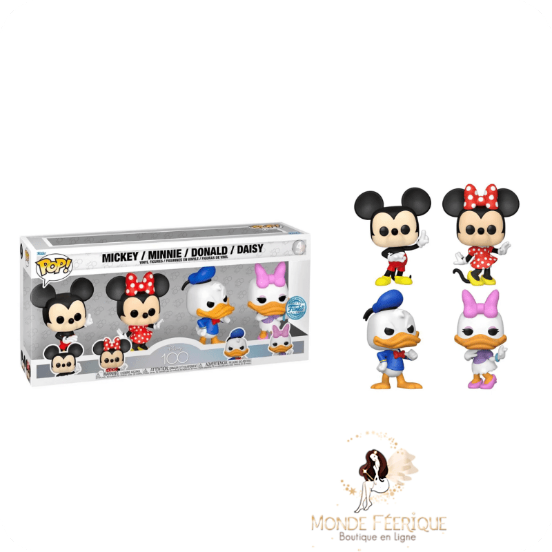 Set Funko Pop Disney 100 – Mickey Minnie Donald Daisy