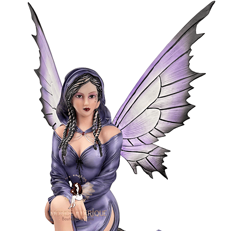 Fée violette avec dragon bleu – Statuette détaillée